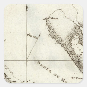 Alaska Book Map Quadratischer Aufkleber