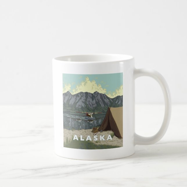 Alaska Bush Flugzeug Souvenirs Kaffeetasse (Rechts)