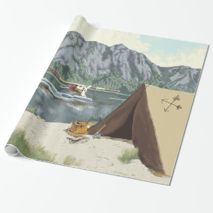 Alaska Bush Flugzeug und Angelreisen Geschenkpapier