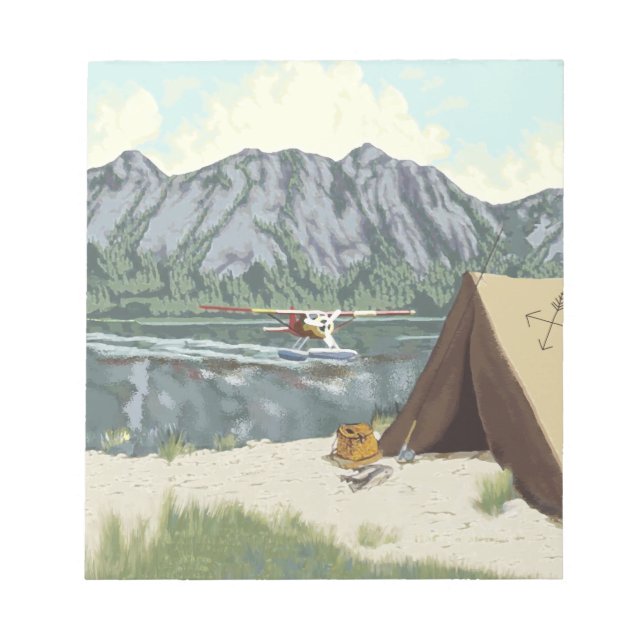 Alaska Bush Flugzeug und Angelreisen Notizblock (Vorderseite)