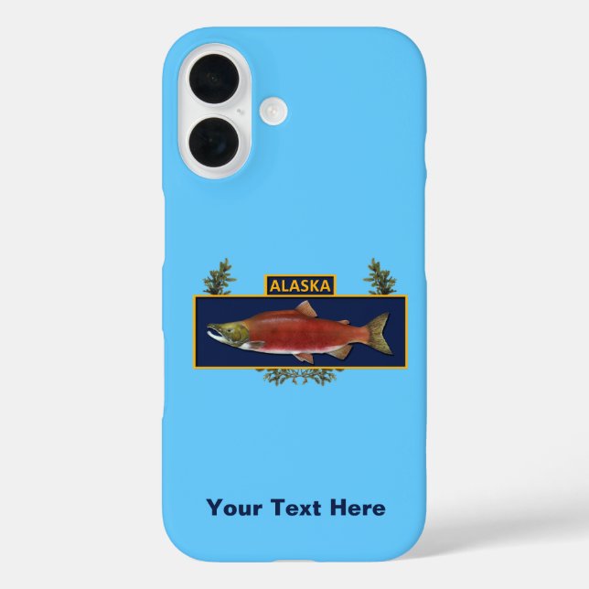 Alaska Combat Fisherman Abzeichen iPhone 16 Hülle (Rückseite)
