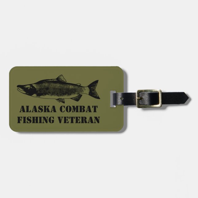 Alaska Combat Fishing Veteran Gepäckanhänger (Vorderseite horizontal)