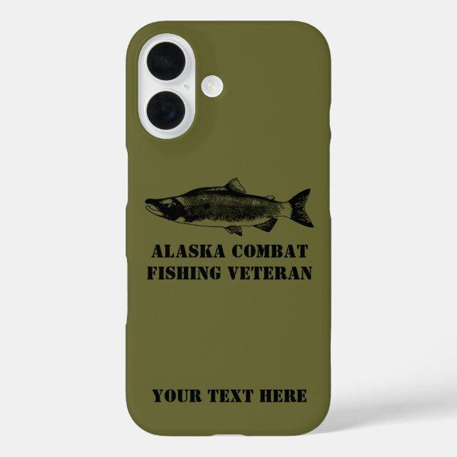 Alaska Combat Fishing Veteran iPhone 16 Hülle (Rückseite)