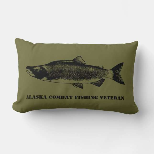 Alaska Combat Fishing Veteran Lendenkissen (Vorderseite)