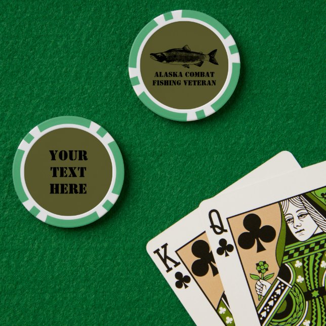 Alaska Combat Fishing Veteran Pokerchips (Pokertisch (doppelt))