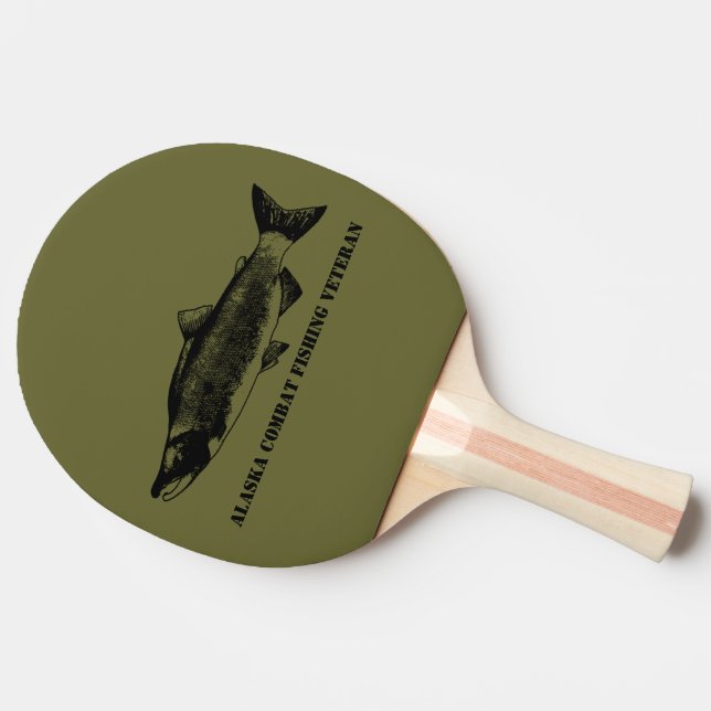 Alaska Combat Fishing Veteran Tischtennis Schläger (Seitenansicht)