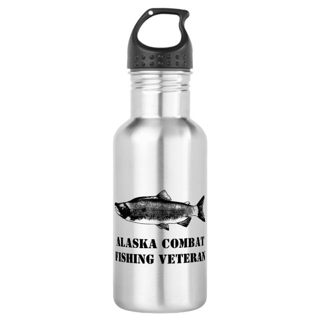 Alaska Combat Fishing Veteran Trinkflasche (Vorderseite)