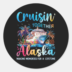 Alaska Cruise 2025 Family Matching Cruise Vacation Runder Aufkleber