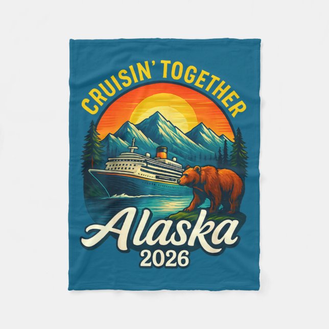 Alaska Cruise 2026 Cruisin Together Matching Famil Fleecedecke (Vorderseite)