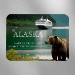 Alaska Cruise Bär Personalisiert Magnet<br><div class="desc">Dieses Design kann in dem Bereich personalisiert werden, der durch das Ändern des Fotos und/oder Textes zur Verfügung gestellt wird. Sie können auch angepasst werden, indem Sie auf Vorlage personalisieren klicken und dann auf die Schaltfläche klicken, um weitere Optionen anzupassen, um die Hintergrundfarbe zu löschen oder zu ändern, Text hinzuzufügen,...</div>