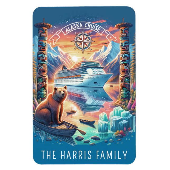 Alaska Cruise Ship Stateroom Magnet (Vertical)