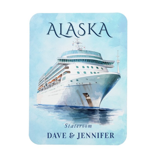 Alaska Cruise Ship Stateroom Magnet (Vertikal)
