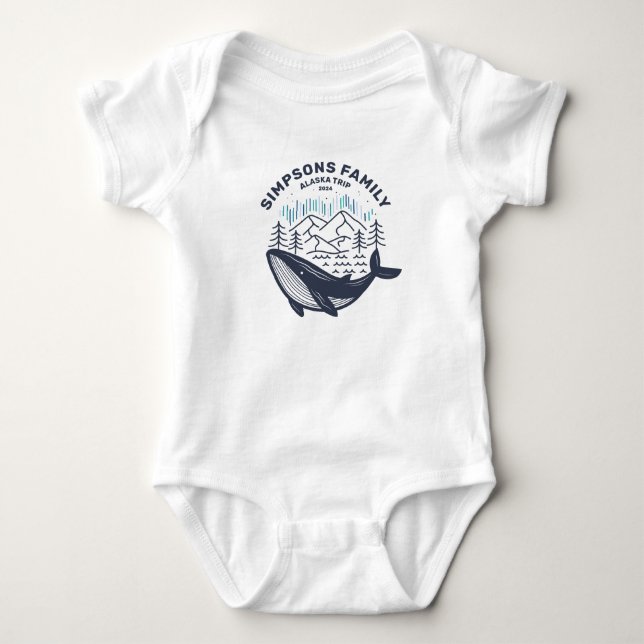 Alaska Cruise Trip Custom Family Matching Group Baby Strampler (Vorderseite)