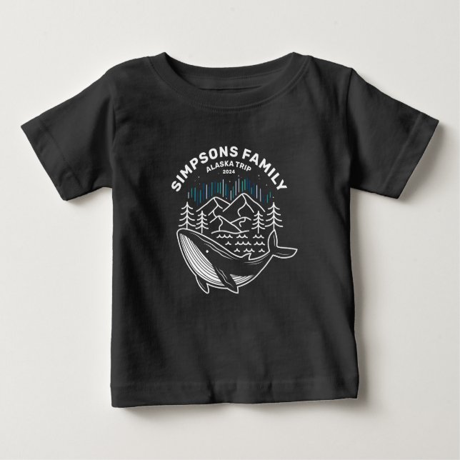 Alaska Cruise Trip Custom Family Matching Group Baby T-shirt (Vorderseite)