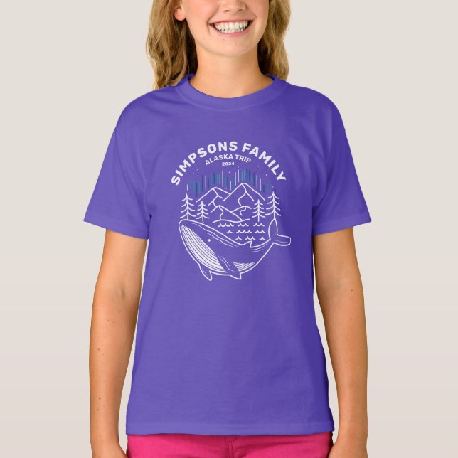 Alaska Cruise Trip Custom Family Matching Group T-Shirt (Vorderseite)