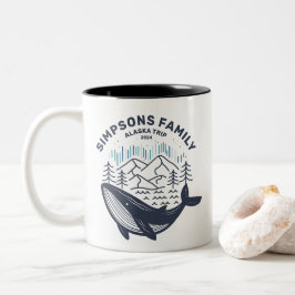 Alaska Cruise Trip Custom Family Matching Group Zweifarbige Tasse