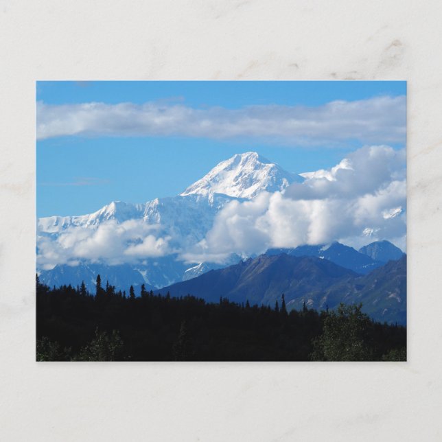 Alaska Denali Mountain Landschaft Foto Postkarte (Vorderseite)