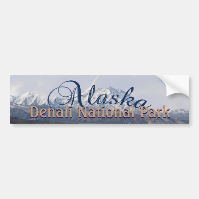 Alaska Denali Nationalpark Mount McKinley Autoaufkleber (Vorne)