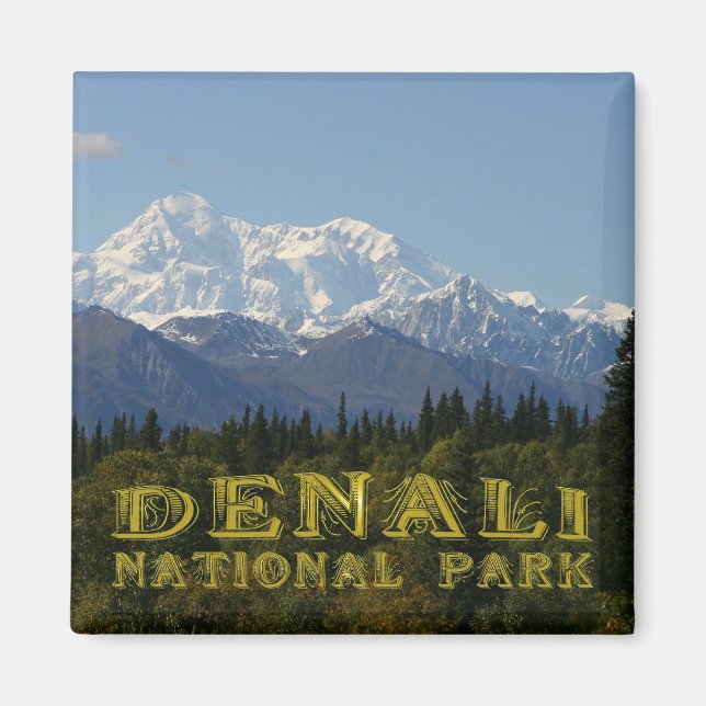 Alaska Denali Nationalpark Mount McKinley Magnet (Vorne)