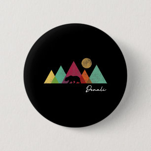 Alaska Denali Nationalpark Souvenir Bunter Bär Button