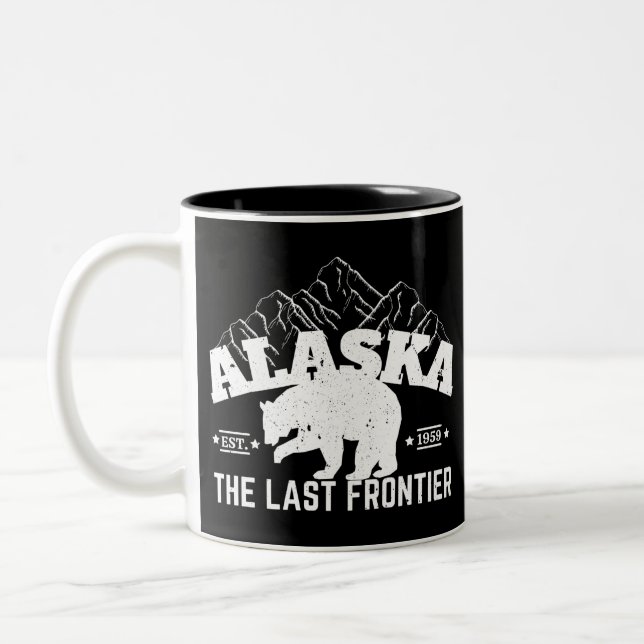 Alaska der letzte Pollenbär an der Grenze Zweifarbige Tasse (Links)