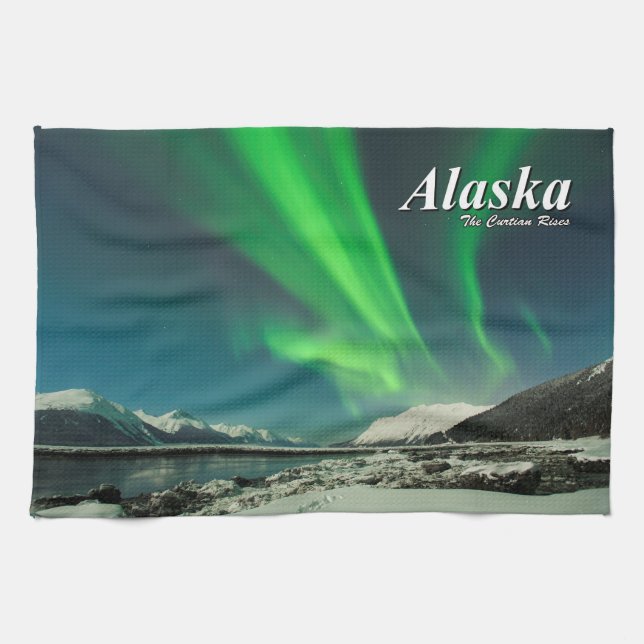 Alaska Der Vorhang steigt Geschirrtuch (Horizontal)