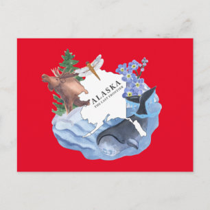 Alaska, die letzte Grenz-Staat-Postkarte Postkarte