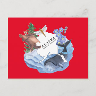 Alaska, die letzte Grenz-Staat-Postkarte Postkarte