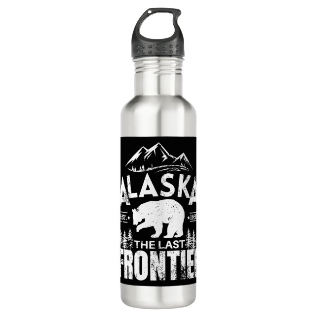 Alaska, die letzte Grenze Edelstahlflasche (Vorderseite)