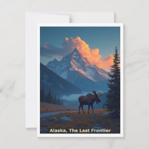 Alaska die letzte Grenze, Reise farbenfrohe Postka Postkarte