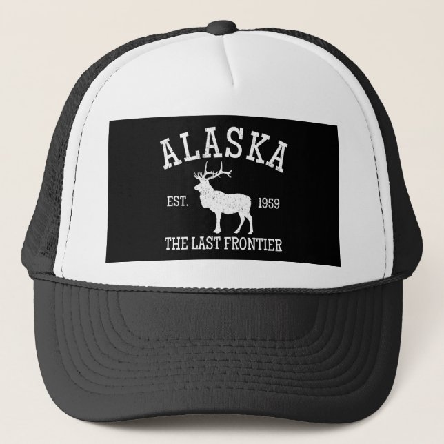 Alaska Die letzte Grenze Truckerkappe (Vorderseite)
