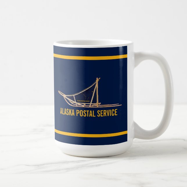 Alaska Dog Sled Postal Carrier Kaffeetasse (Rechts)