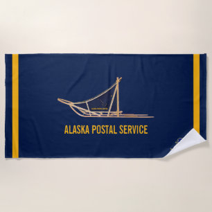 Alaska Dog Sled Postal Carrier Strandtuch