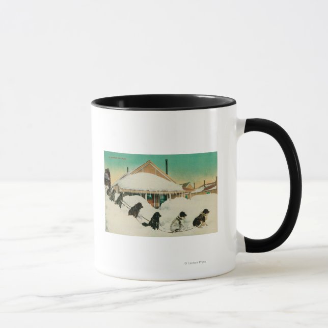 Alaska Dogsled Team in SnowState Tasse (Rechts)
