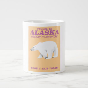 Alaska Eisbär Vintage-Reiseposter Jumbo-Tasse