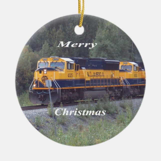 Alaska-Eisenbahn Keramik Ornament (Vorne)
