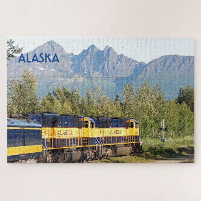 Alaska: Eisenbahn-Lokomotive Motor & Berge (Horizontal)