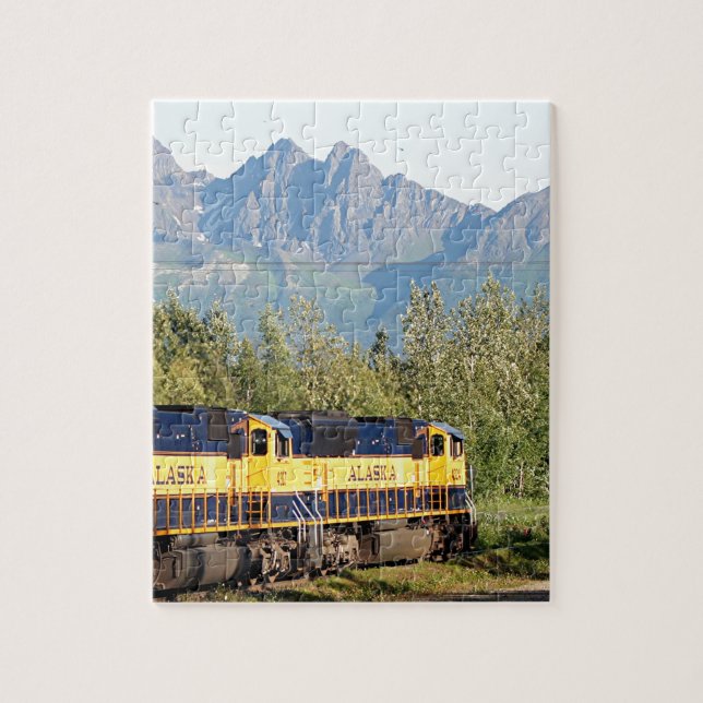 Alaska Eisenbahn Motor und Berge (Vertikal)