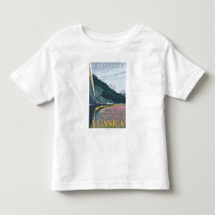 Alaska-Eisenbahn-Szene - Girdwood, Alaska Kleinkind T-shirt