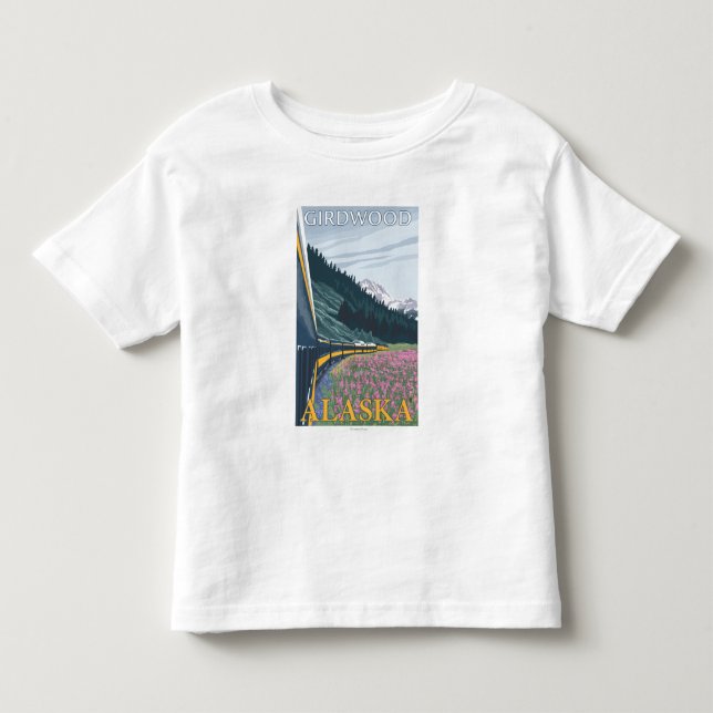 Alaska-Eisenbahn-Szene - Girdwood, Alaska Kleinkind T-shirt (Vorderseite)