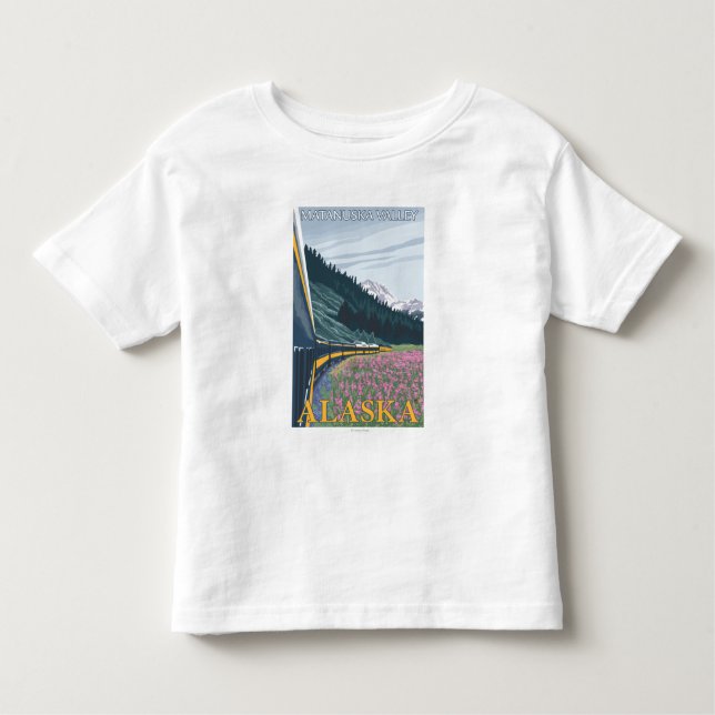 Alaska-Eisenbahn-Szene - Matanuska Tal, Alaska Kleinkind T-shirt (Vorderseite)