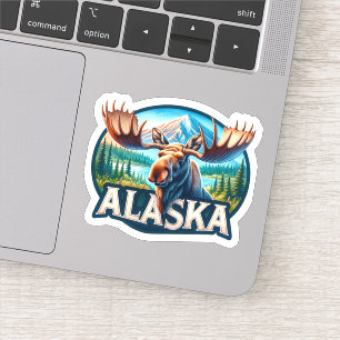 Alaska, Elch Aufkleber