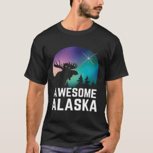 Alaska-Elch Nördliches Nordlicht Licht Alask T-Shirt