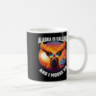 Alaska-Elch-Tourist-Reise-Lustiger Elch-Abenteuer  Kaffeetasse