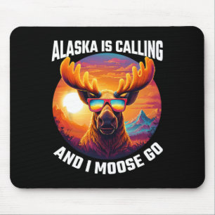 Alaska-Elch-Tourist-Reise Lustiger Elch-Abenteuer  Mousepad