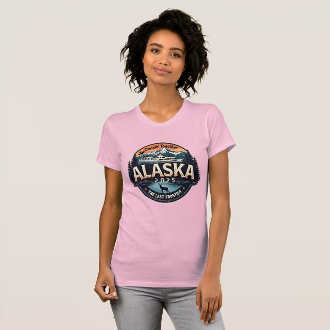 Alaska Family Cruise 2025 Rosa T-Shirt (Vorne ganz)