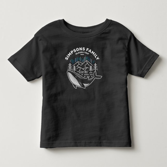 Alaska Family Group Schifffahrt Whale Watching Kleinkind T-shirt (Vorderseite)