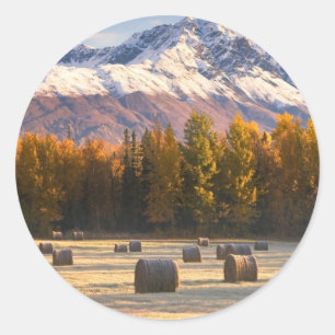Alaska Farming Runder Aufkleber