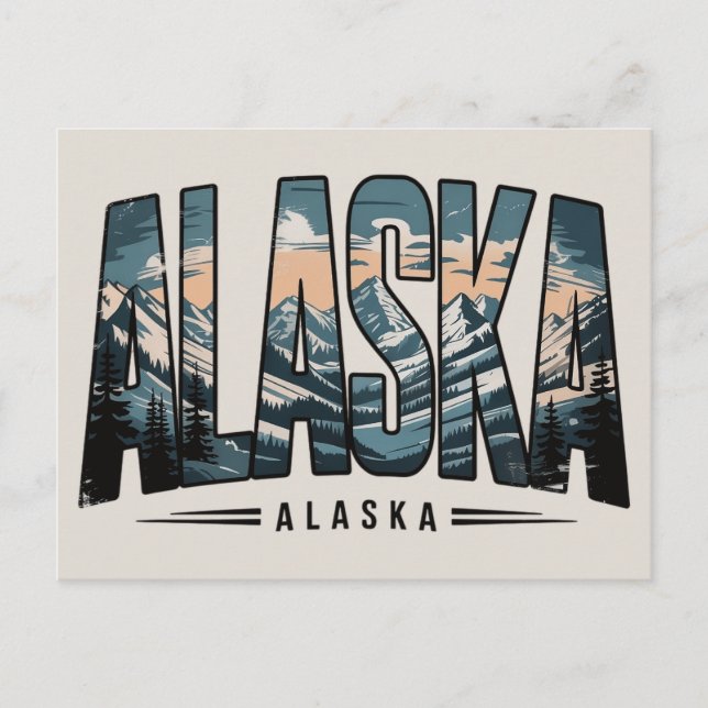 Alaska  feiertagspostkarte (Vorderseite)