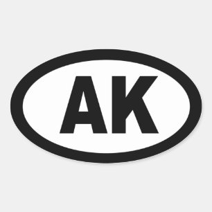 Alaska - feuille de 4 autocollants ovale